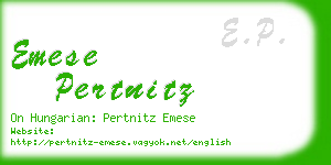 emese pertnitz business card